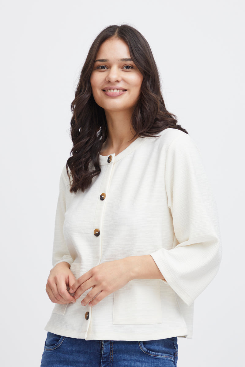 Fransa - Carla Textured Jersey Cardigan