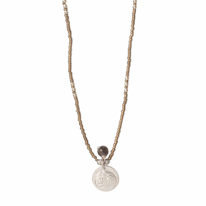 A Beautiful Story - Timeless Smokey Quartz Silver Necklace