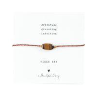 A Beautiful Story - Gemstone Card - Bracelet with Tigers Eye