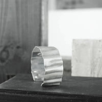 DNSK - Alaya Wave Statement Cuff in Silver