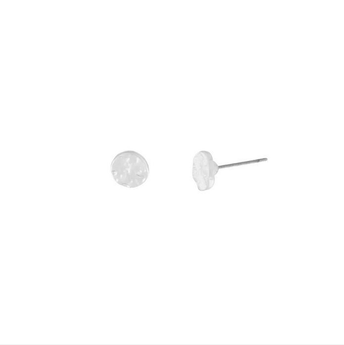 DNSK -  Audrey Textured Dot Post Earring Silver