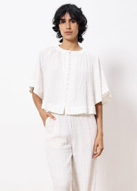 FRNCH-Women-s-Perrine-Cream-Shirt-SS25-SS-CHC-25091-CREME-kings-road-fashions