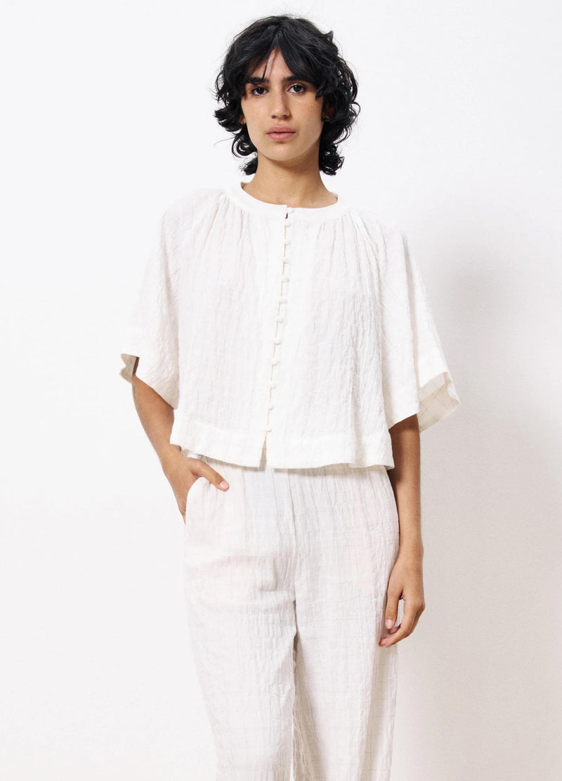 FRNCH-Women-s-Perrine-Cream-Shirt-SS25-SS-CHC-25091-CREME-kings-road-fashions