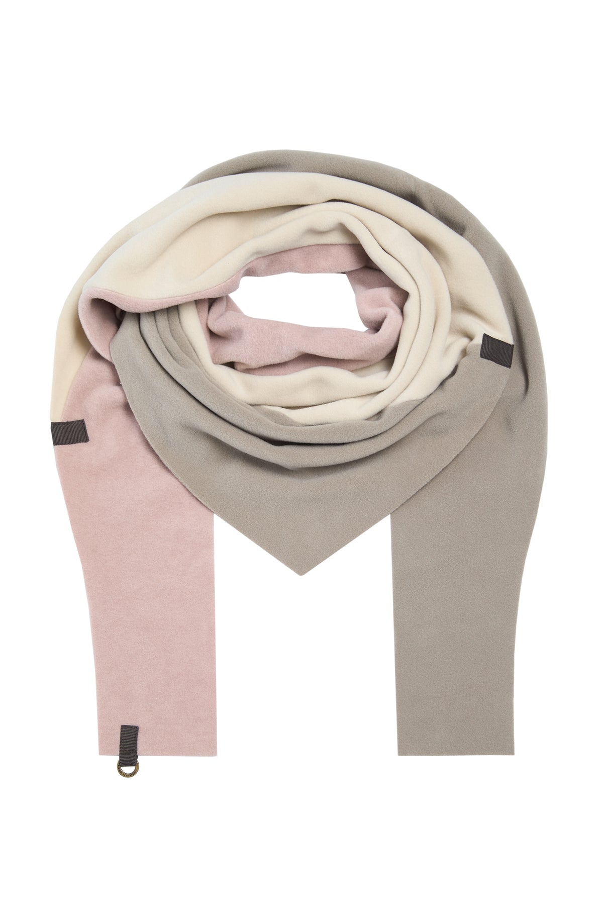 Henriette-Steffensen-HSCPH-Womens-Fleece-No-Waste-Traingle-Scarf-4078-Nude-Mix-SS25-Kings-Road-Fashions