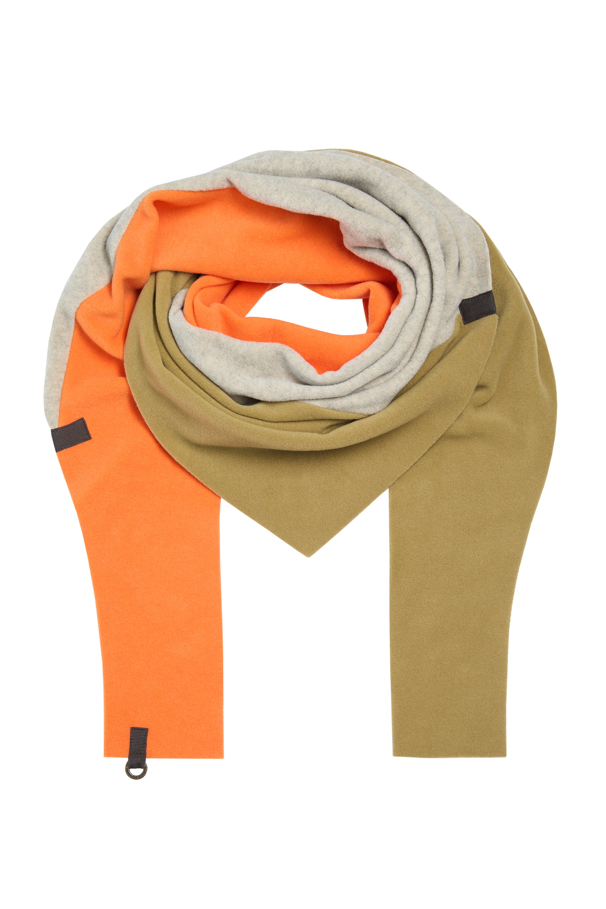 Henriette-Steffensen-HSCPH-Womens-Fleece-No-Waste-Traingle-Scarf-4078-Olive-Mix-SS25-Kings-Road-Fashions