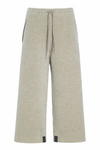 Henriette-Steffensen-HSCPH-Womens-Fleece-Trousers-Cropped-Flare-2115-Sand-SS25-Kings-Road-Fashions-