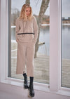 Henriette-Steffensen-HSCPH-Womens-Fleece-Trousers-Cropped-Flare-2115-Sand-SS25-Kings-Road-Fashions