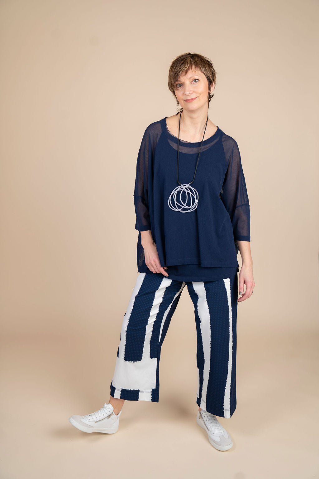 Kings-Road-Fashion-Rundholz-womens-navy-print-trousers