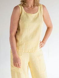 Vetono - Sunflower Yellow Linen Top 8401-015