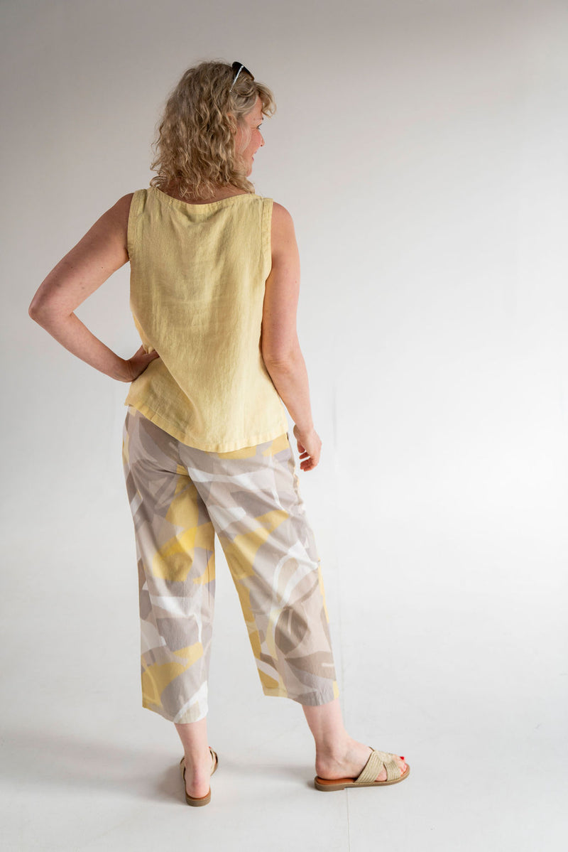 Vetono - Sunflower Yellow Linen Top 8401-015