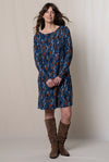 Lily & Me Helen Dress in Etching Print - Blue