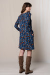 Lily & Me Helen Dress in Etching Print - Blue