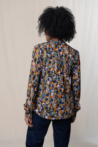 Lily & Me Rita Frill Shirt - Floral Ikat