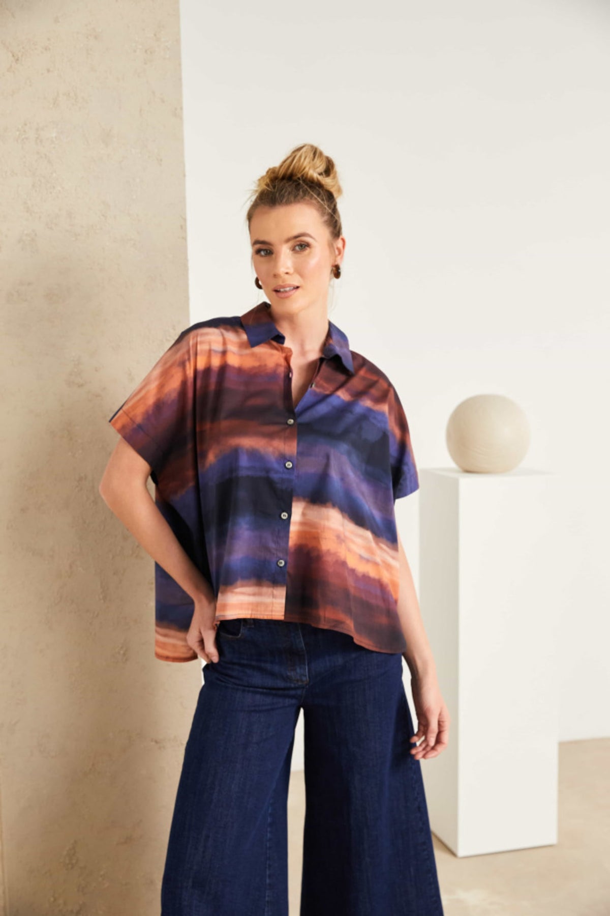 NAS25-248-254-naya-womens-blurred-wave-print-button-through-shirt-kings-road-fashions