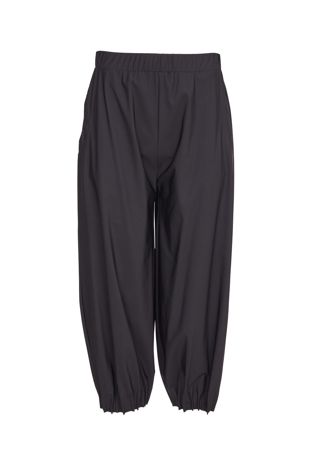 Naya - Black Trouser With Pin Tuck Hem