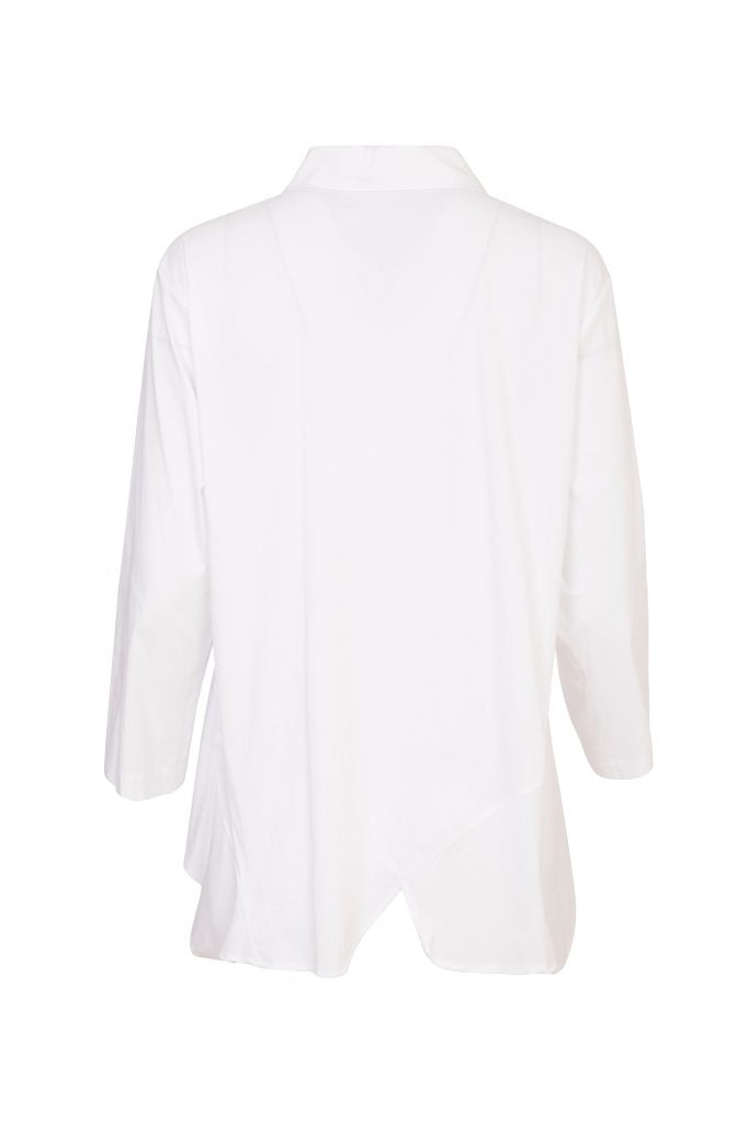 Naya - Cotton Blend Asymmetric Hem Shirt