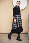 Naya - Cowl Neck Dress with Check