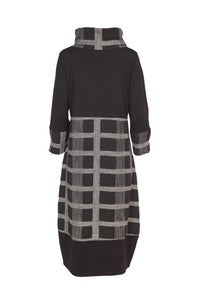 Naya - Cowl Neck Dress with Check