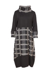 Naya - Cowl Neck Dress with Check