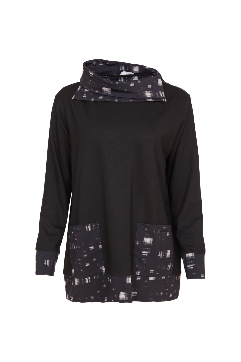 Naya - High Neck Top With Blur Print