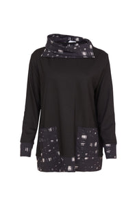 Naya - High Neck Top With Blur Print