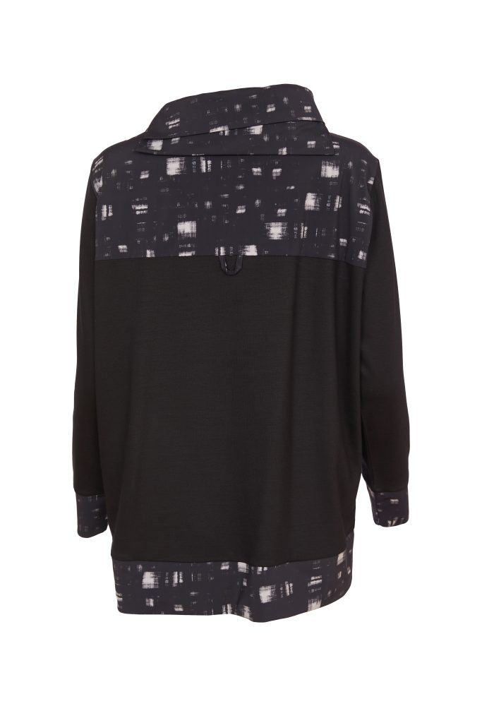 Naya - High Neck Top With Blur Print