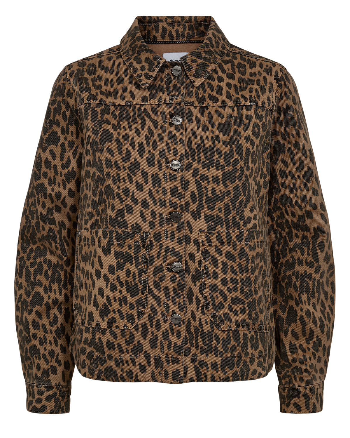 Numph - Nugigi Leopard Print Denim Jacket