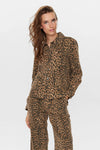 Numph - Nugigi Leopard Print Denim Jacket