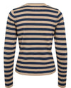 Numph - Camel & Navy Stripy Pullover