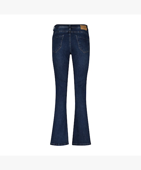 Red high best sale waisted flare jeans