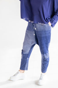 Rundholz Black Label - Printed Drop Crotch Pant Azure