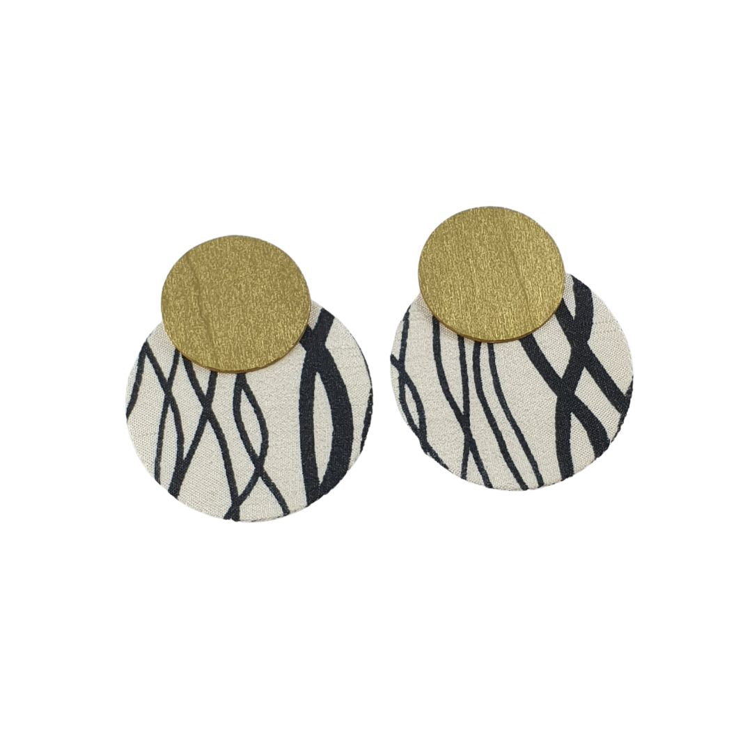 Silky Moons- Two Moons Medium Earring