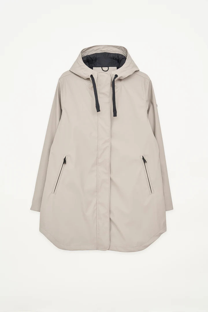 Tanta - Snow Insulated Raincoat - Stone Grey