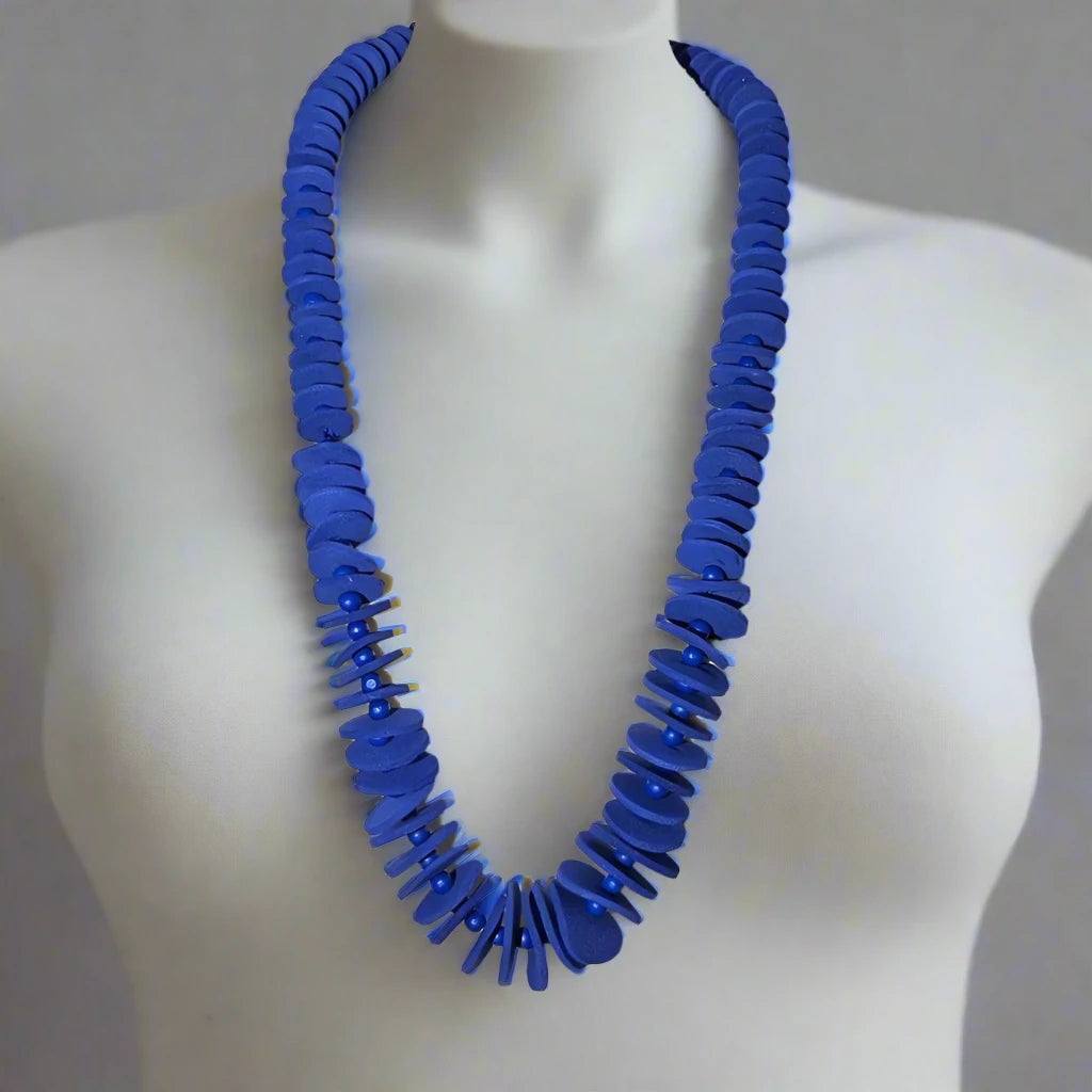 Royal Blue Lightweight Neoprene Necklace