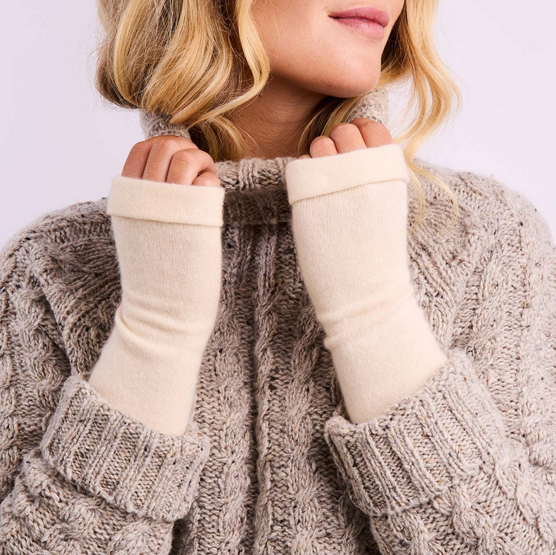 *RESTOCKED* Turtle Dove Recycled Cashmere Fingerless Gloves