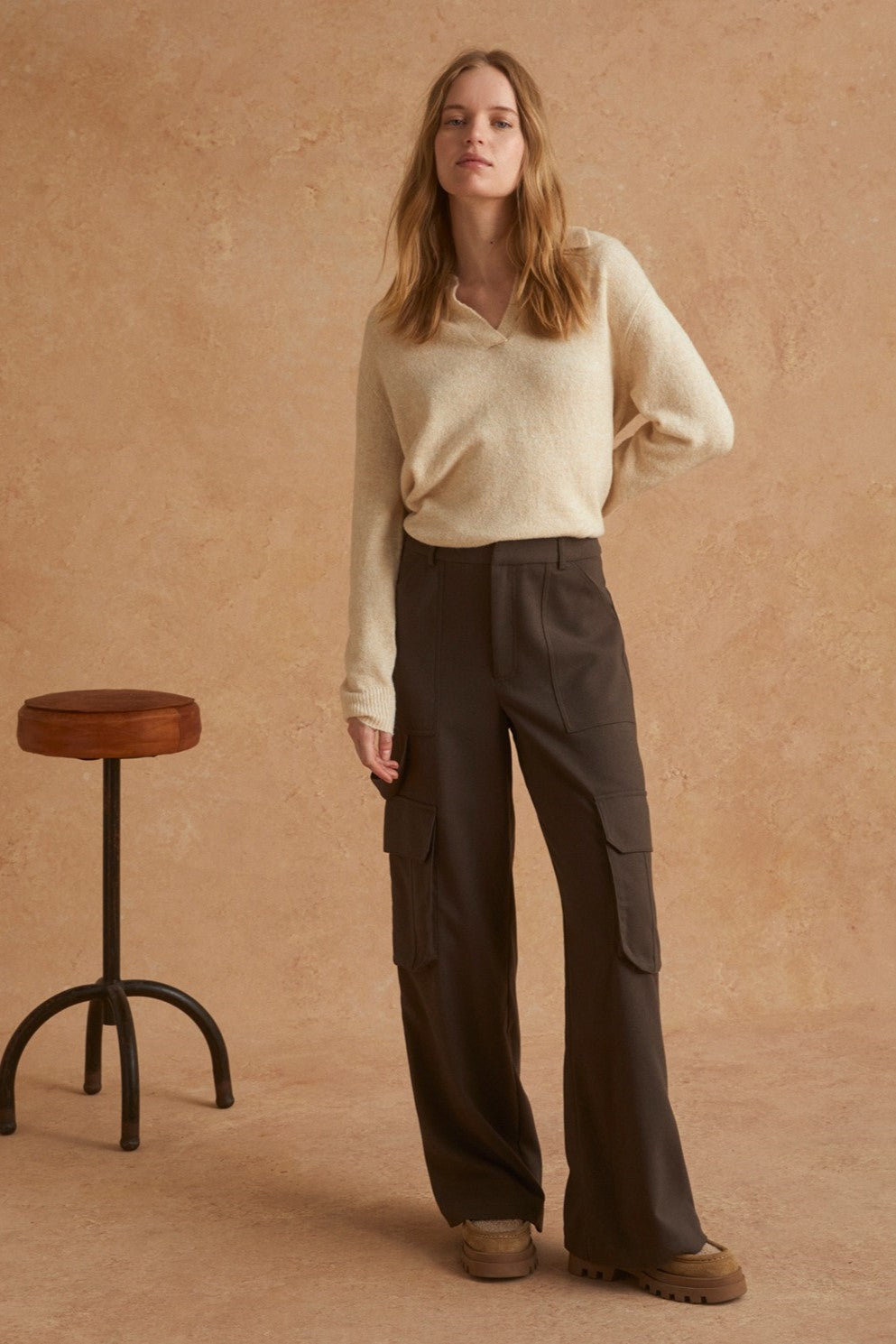 Yerse Wide Leg Cargo Pant