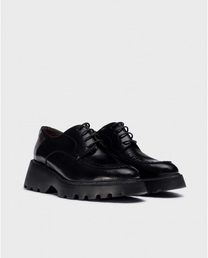 Wonders - Black Portobello Chunky Brogue