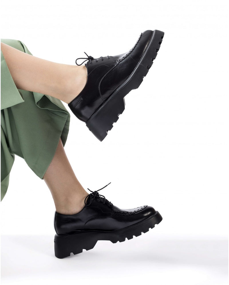 Wonders - Black Portobello Chunky Brogue