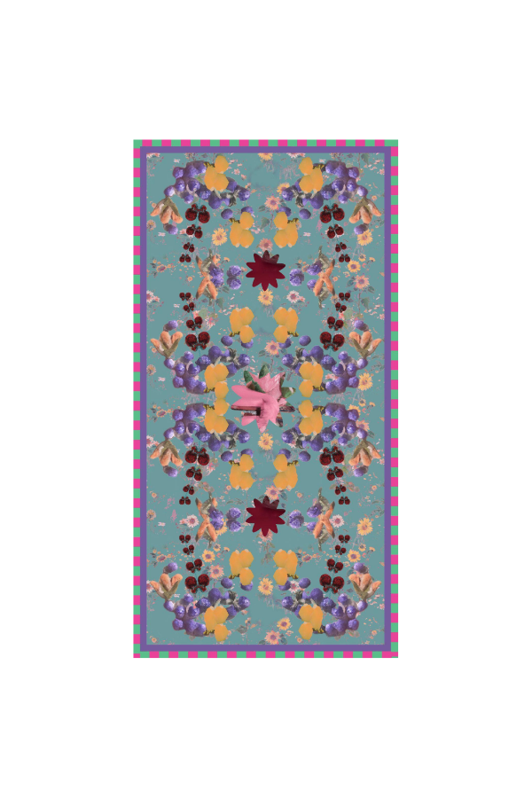 Yavi & Raga - Large Silk Multicoloured Scarf