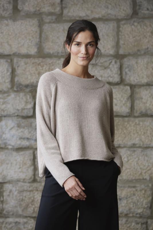 Yellow Label - Wool Cashmere Blend Cropped Knit